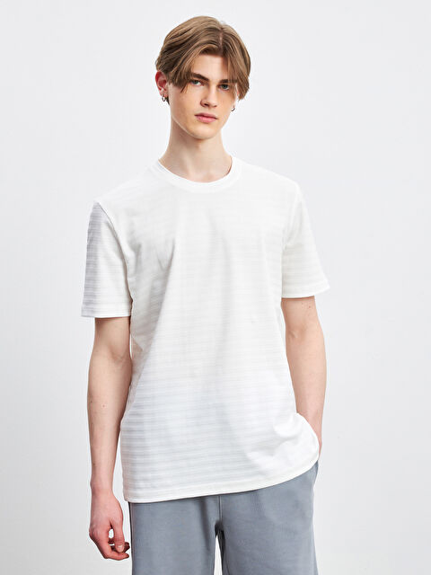 XSIDE Crew Neck Men's T-Shirt - S5DF79Z8-EEW