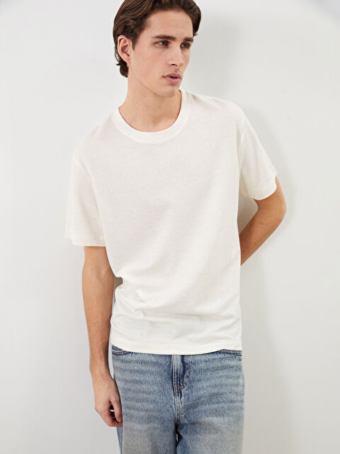 LCW Vision Crew Neck Short Sleeve Men's T-Shirt - S5DF80Z8-D2Y