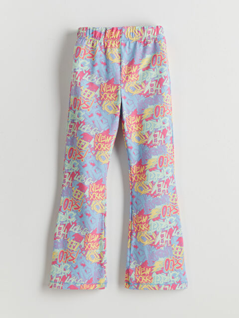 LCW Kids Elasticated Waist Flared Leg Girls' Leggings - S5DF93Z4-F9C