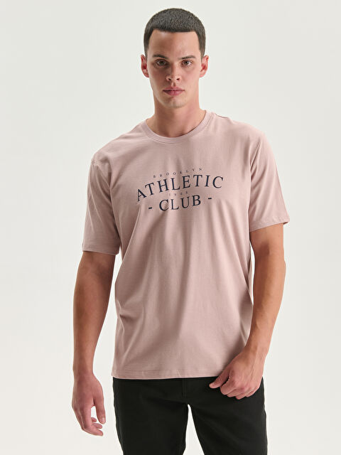 XSIDE Crew Neck Printed Jersey Men's T-Shirt - S5DG00Z8-YRU