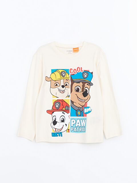LCW Kids Bisiklet Yaka Paw Patrol Baskılı Erkek Çocuk Tişört - S5DG31Z1-QVK
