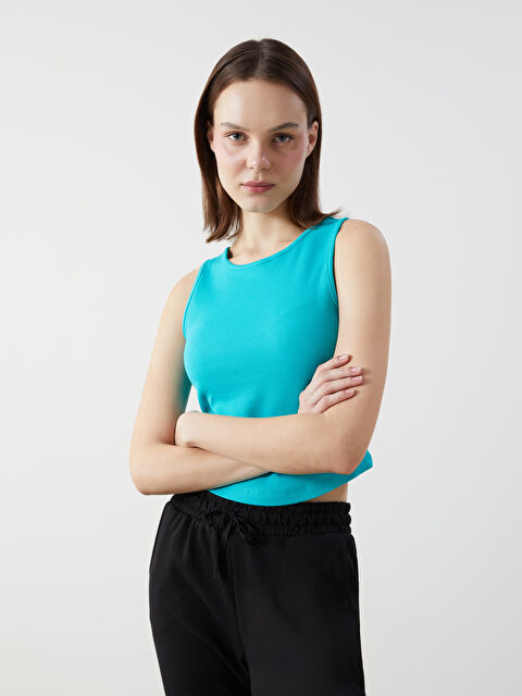 XSIDE Crew Neck Textured Women's Tank Top - S5DG86Z8-GKF