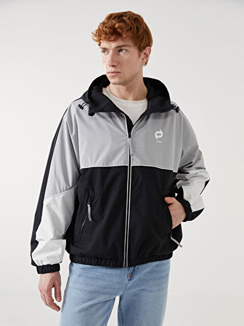 XSIDE Relaxed Fit Hooded Men's Thin Coat - S5DH69Z8-CVL