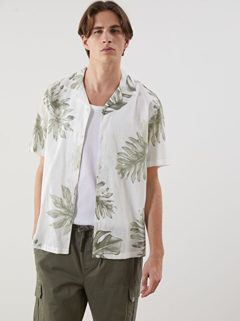 XSIDE Regular Fit Resort Neck Men's Poplin Shirt - S5DH86Z8-LRR