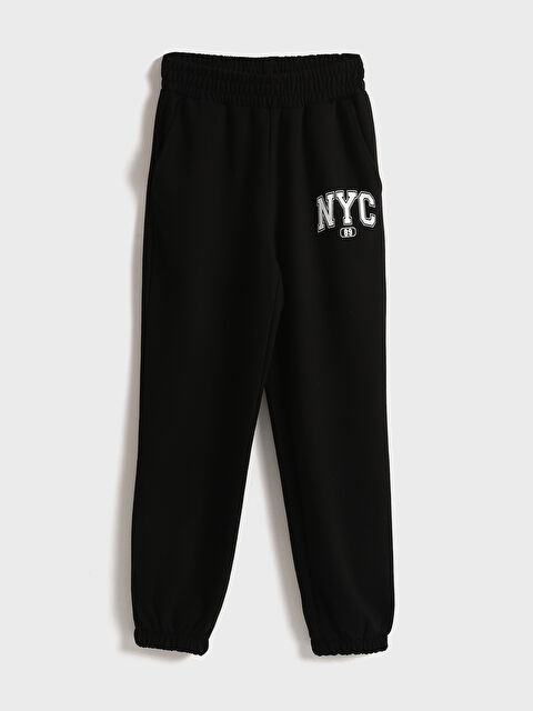 LCWAIKIKI Classic Спортивные джоггеры с эластичным поясом и принтом Чикаго для женщин - S5DH98Z8-CVL