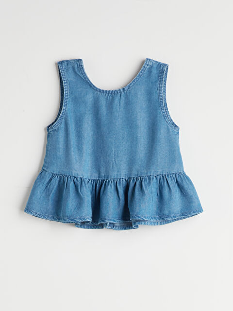 LCW Kids Altı Fırfırlı Kız Çocuk Jean Bluz - S5DI21Z1-563