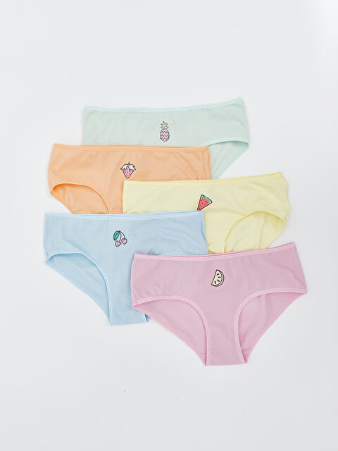 LCW Kids Baskılı Kız Çocuk Külot 5'li - S5DJ52Z4-FQU