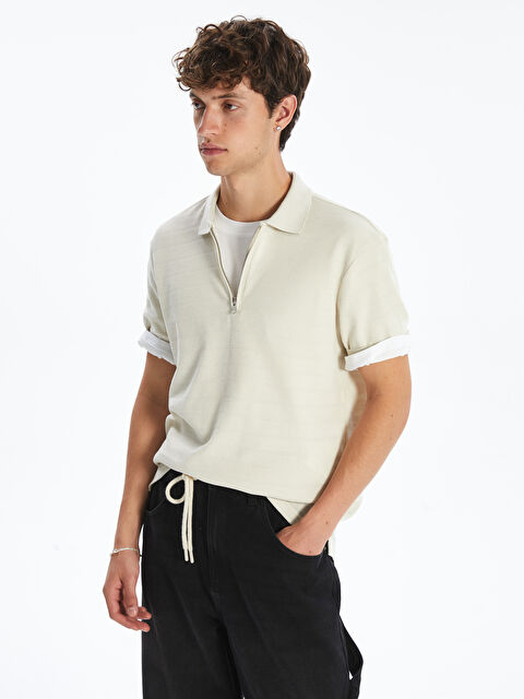 LCW Vision Polo Neck Short Sleeve Men's T-Shirt - S5DJ96Z8-YQL