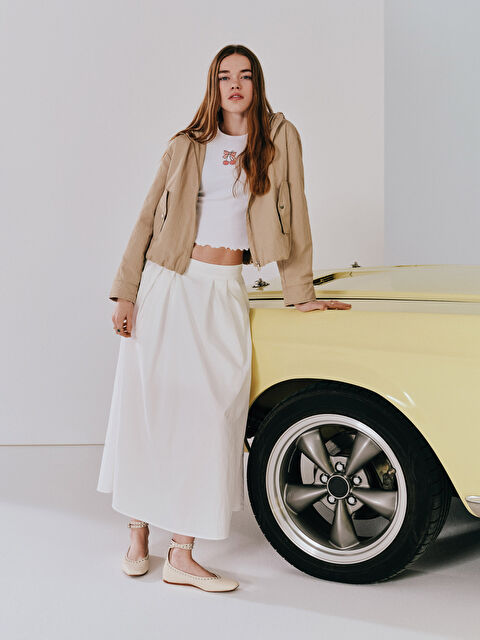 XSIDE Elasticated Waist Women's Skirt - S5DK07Z8-J1F