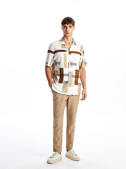 LCW Vision Slim Fit Linen Blend Men's Trousers - S5DK33Z8-DFV