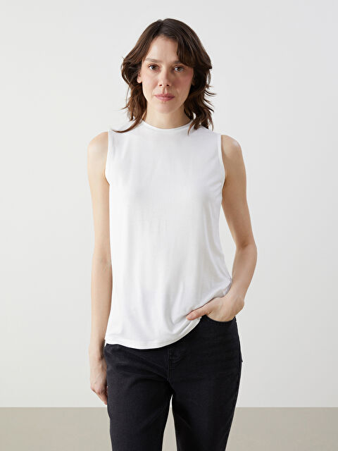 LCWAIKIKI Classic Crew Neck Women's Tank Top - S5DK46Z8-FEW