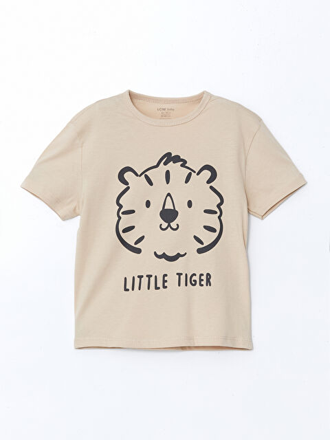 LCW baby Bisiklet Yaka Baskılı Erkek Bebek Pijama Üst - S5DK79Z1-FNR