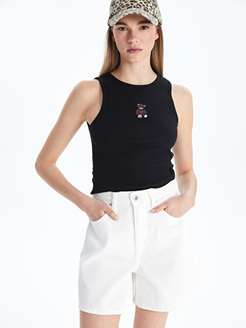 XSIDE تانکی سەرەوەی ژنان، یەخە خڕ، چنی ورچ - S5DL30Z8-CVL