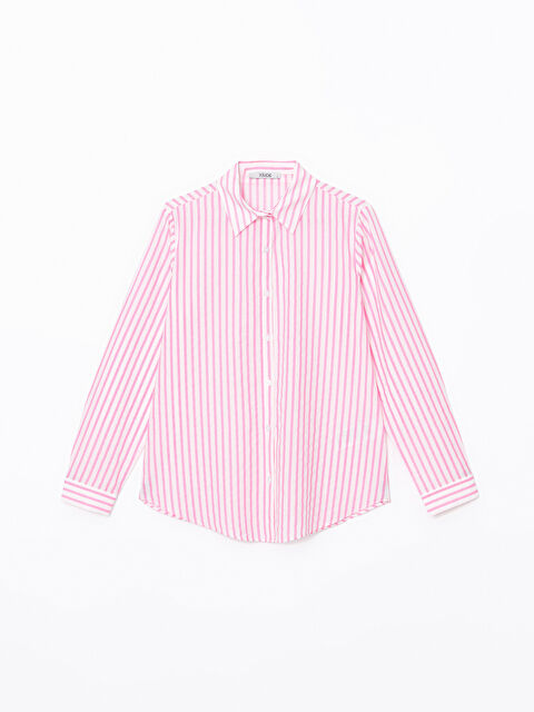 XSIDE Полосатая поплиновая женская рубашка - S5DL58Z8-LHK