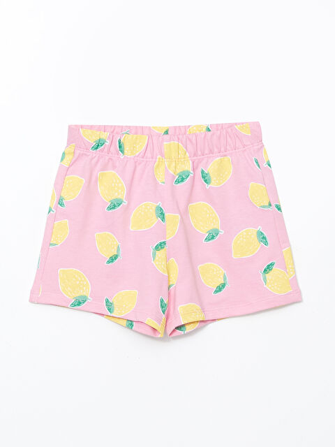 LCW Kids Limon Baskılı Kız Çocuk Şort - S5DL79Z1-LT4