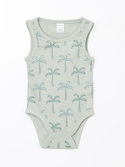 LCW baby Baskılı Erkek Bebek Çıtçıtlı Bodysuit - S5DM11Z1-LRK