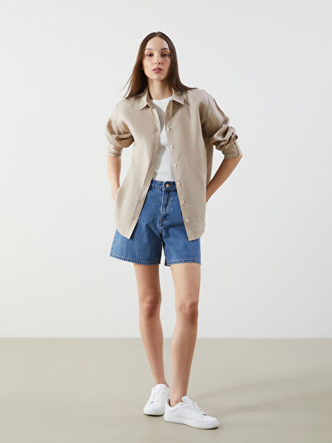 LCW Jeans Standart Fit Kadın Jean Şort - S5DN14Z8-507