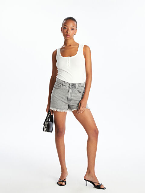 LCW Jeans Mom Fit Kadın Jean Şort - S5DN20Z8-327