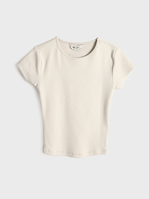 XSIDE توب قصير نسائي بياقة دائرية - S5DN32Z8-FYS