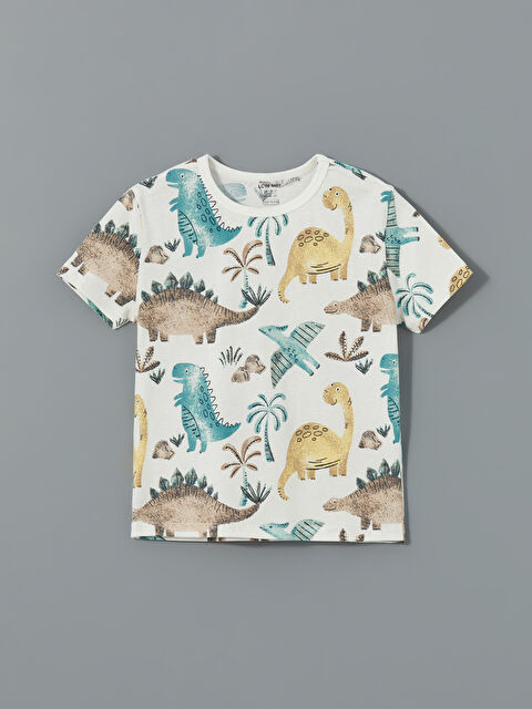 LCW baby Dinozor Baskılı Erkek Bebek Pijama Üst - S5DN40Z1-LRA