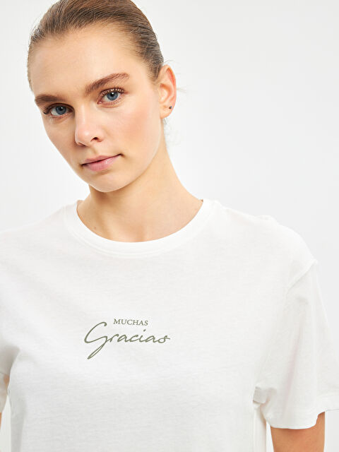 LCWAIKIKI Classic Crew Neck Printed Women's T-Shirt - S5DN95Z8-FEW