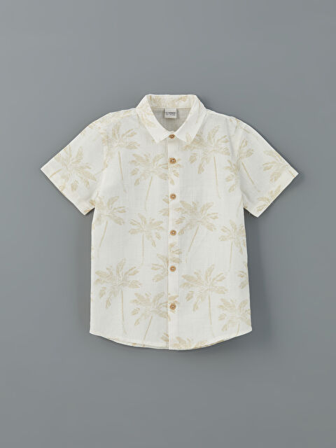 LCW Kids Desenli Kısa Kollu Erkek Çocuk Gömlek - S5DO32Z4-LS5