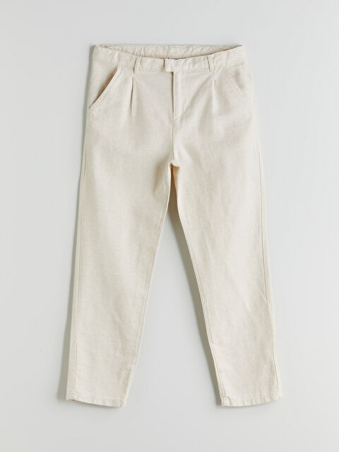LCW Kids Keten Karışımlı Erkek Çocuk Pantolon - S5DO60Z4-FDJ