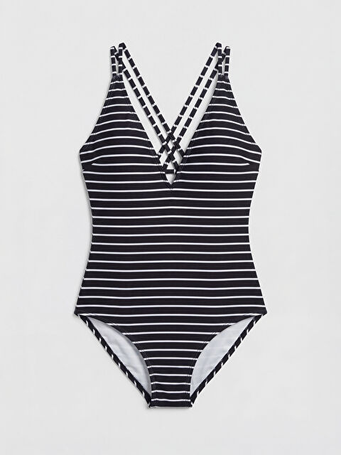 LCW DREAM Çizgili Çıkarılabilir Pedli Kadın Mayo