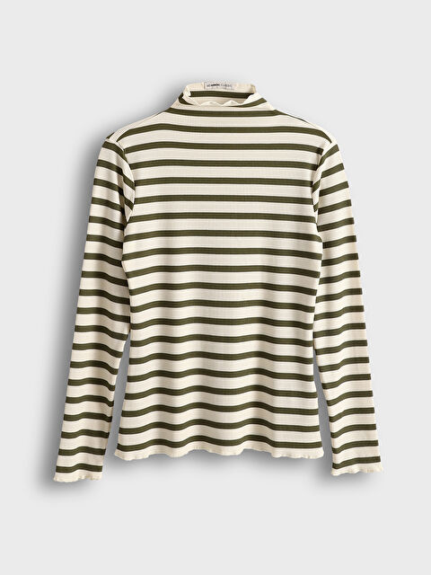 LCWAIKIKI Classic Funnel Neck Striped Long Sleeve Women's Body - S5DQ05Z8-LGE