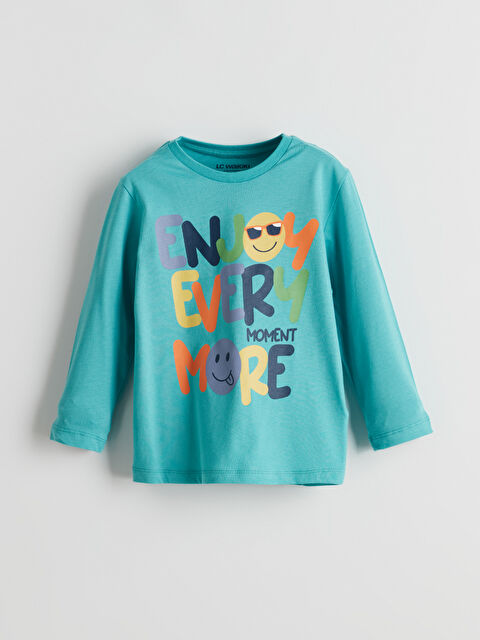 LCW Kids Baskılı Penye Erkek Bebek Pijama Üst - S5DQ24Z1-JC7