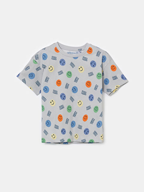 LCW Kids Bisiklet Yaka Baskılı Erkek Çocuk Pijama Üst - S5DQ49Z1-LRY