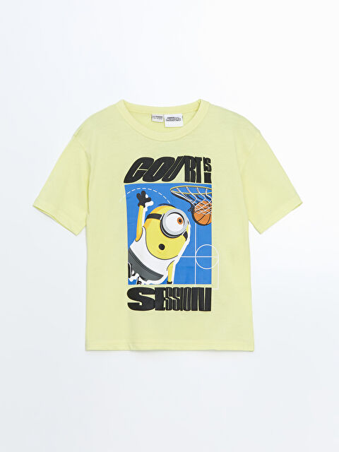 LCW Kids Crew Neck Minions Printed Jersey Boys' T-Shirt - S5DQ94Z4-FER