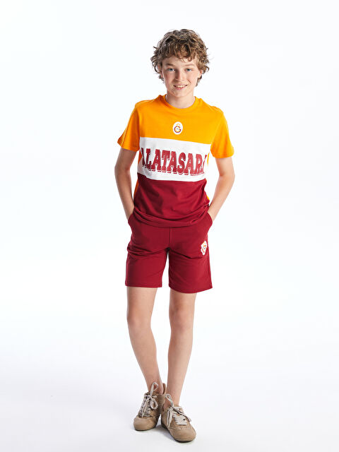 LCW Kids Beli Lastikli Galatasaray Baskılı Erkek Çocuk Şort - S5DR25Z4-J4N
