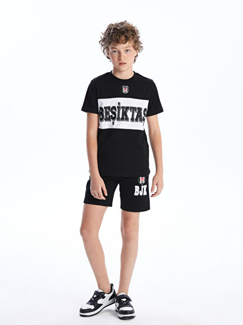 LCW Kids Beli Lastikli Beşiktaş Baskılı Erkek Çocuk Şort - S5DR26Z4-CVL