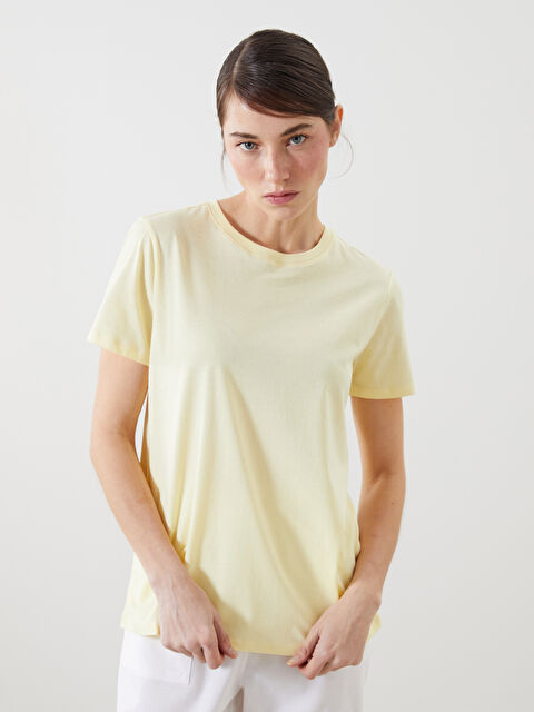 LCW Vision Bisiklet Yaka Kadın Tişört - S5DR31Z8-FEZ