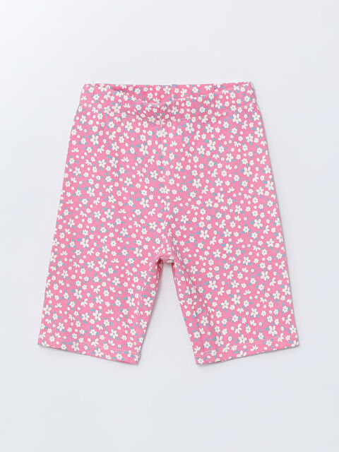 LCW Kids Beli Lastikli Çiçekli Kız Çocuk Tayt - S5DR49Z1-LT4