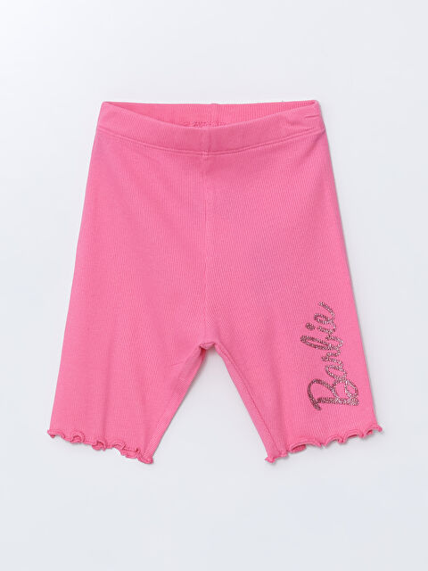 LCW Kids Beli Lastikli Barbie Baskılı Kız Çocuk Tayt - S5DR72Z1-GEV
