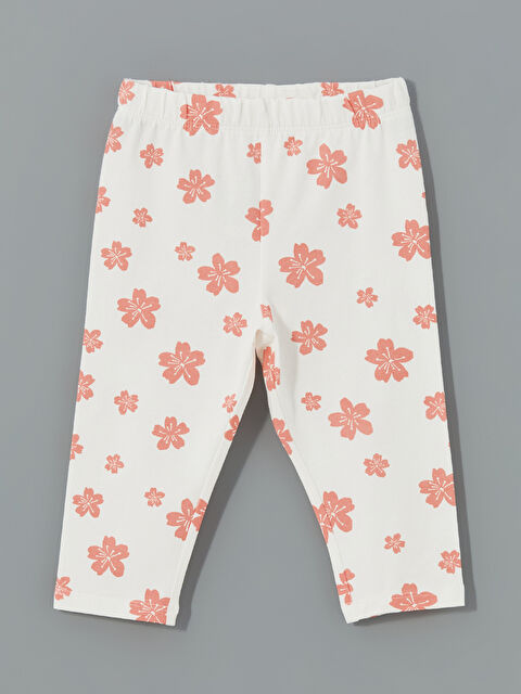 LCW Kids Beli Lastikli Çiçekli Kız Çocuk Tayt - S5DR99Z1-LRA
