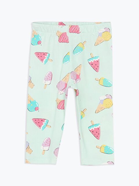 LCW Kids Beli Lastikli Baskılı Kız Çocuk Tayt - S5DS39Z1-LRF