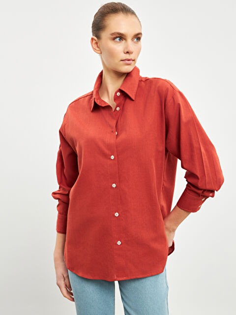 LCW Vision Woman BROWN Shirt - S5DU52Z8-GXX