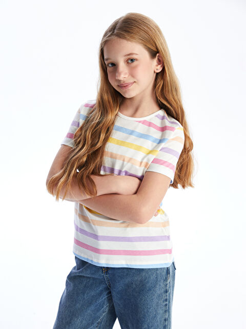 LCW Kids Crew Neck Girls' T-Shirt - S5DU80Z4-F9C