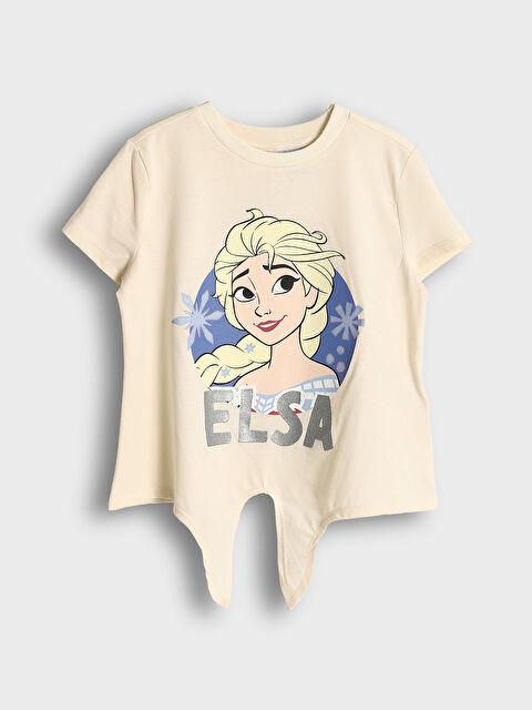 LCW Kids Crew Neck Elsa Printed Girls' T-Shirt - S5DU85Z4-FDH