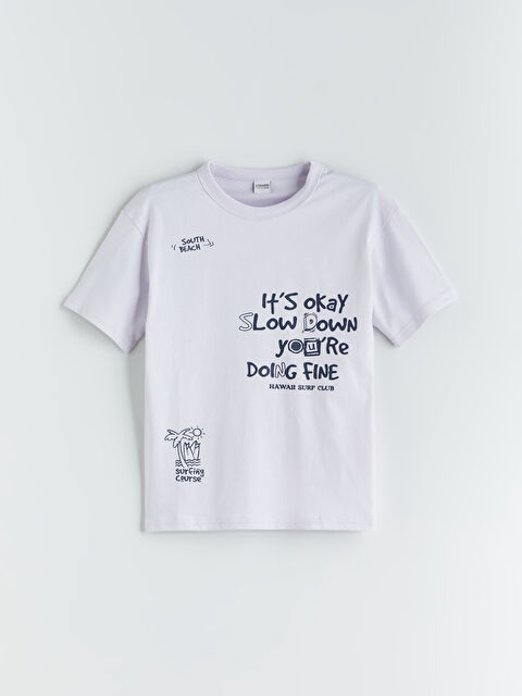 LCW Kids Bisiklet Yaka Erkek Çocuk Tişört - S5DV30Z4-G7T