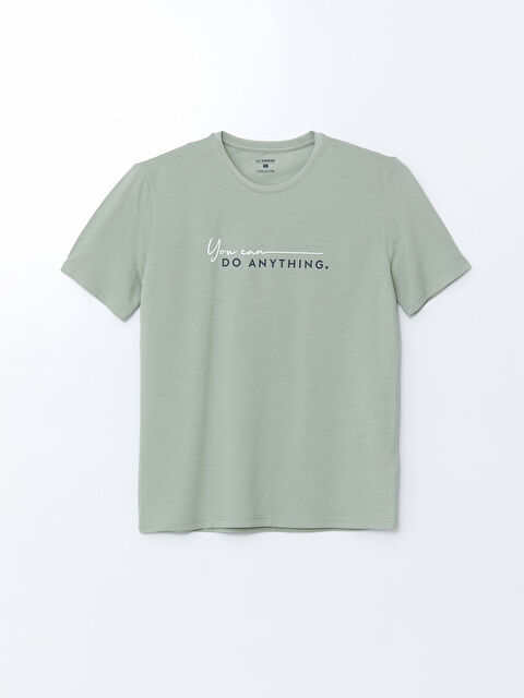 LC WAIKIKI Bisiklet Yaka Baskılı Penye Erkek Pijama Üst - S5DY11Z8-GJM