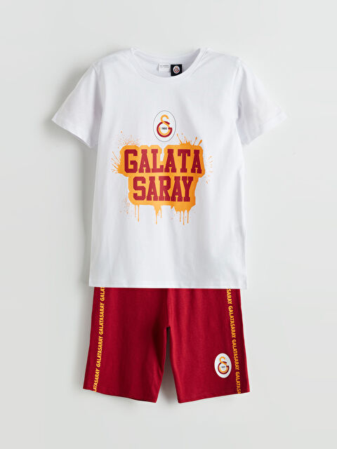 LCW Kids Galatasaray Baskılı Erkek Çocuk Şortlu Pijama Takımı - S5DY62Z4-Q6K