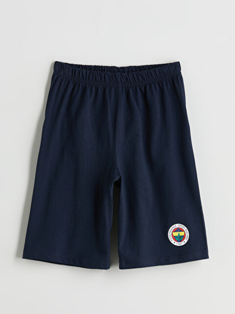 LCW Kids Beli Lastikli Fenerbahçe Baskılı Erkek Çocuk Pijama Şort - S5DY96Z4-VE9