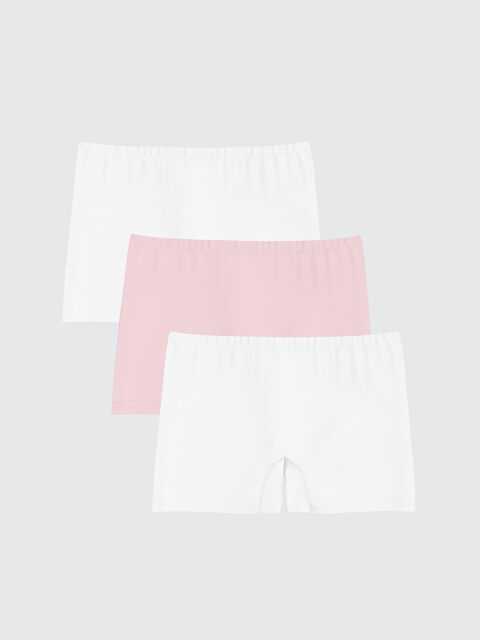 LCW Kids Basic Girls' Boxer Trunks 3-packs - S5EA46Z4-Q6K