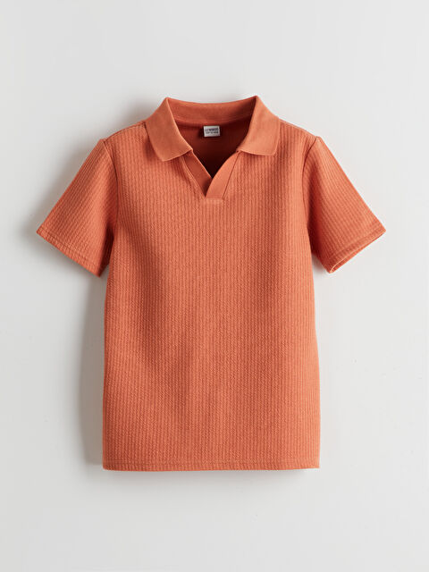LCW Kids Polo Yaka Dokulu Erkek Çocuk Tişört - S5EB60Z4-VZY