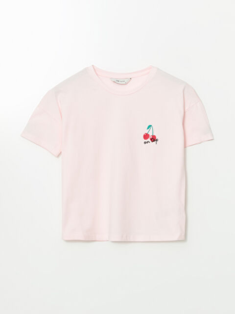 LCW Young Bisiklet Yaka Baskılı Kadın Pijama Üstü