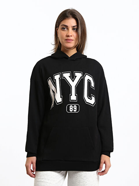 LCWAIKIKI Classic Printed Women's Hoodie - S5EC55Z8-CVL